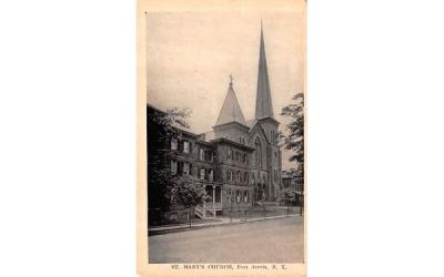 St Mary's Church Port Jervis, New York Postcard