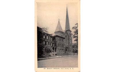 St Mary's Church Port Jervis, New York Postcard