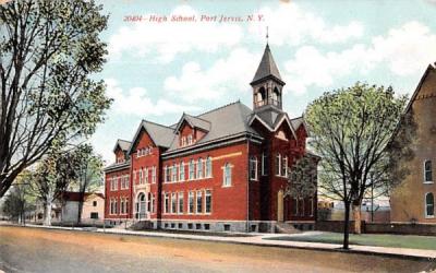 High School Port Jervis, New York Postcard