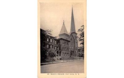 St Mary's Church Port Jervis, New York Postcard