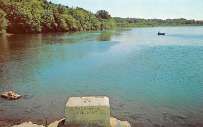 Tri State Monument Port Jervis, New York Postcard