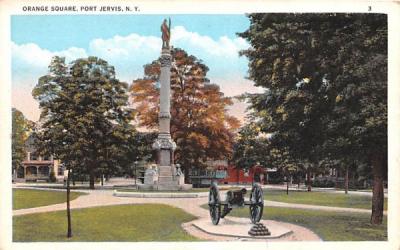 Orange Square Port Jervis, New York Postcard