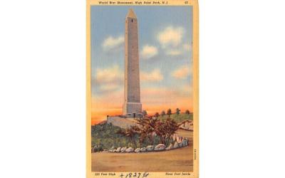 World War Memorial Monument Port Jervis, New York Postcard