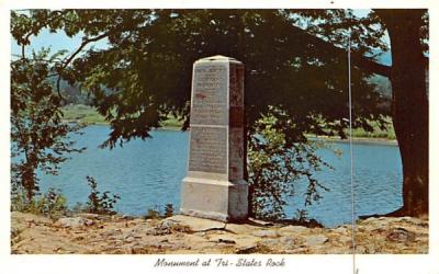 Monument at Tri States Rock Port Jervis, New York Postcard