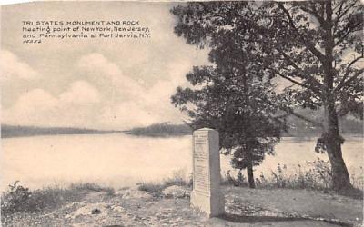 Tri States Monument & Rock Port Jervis, New York Postcard