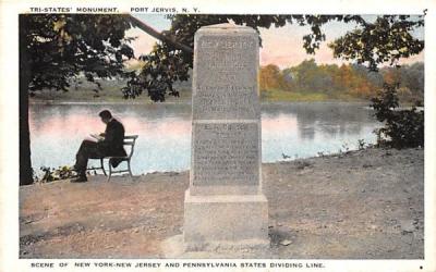 Tri States Monument Port Jervis, New York Postcard