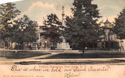 Soldiers' Monument Port Jervis, New York Postcard