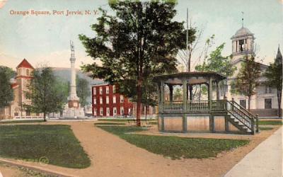 Orange Square Port Jervis, New York Postcard