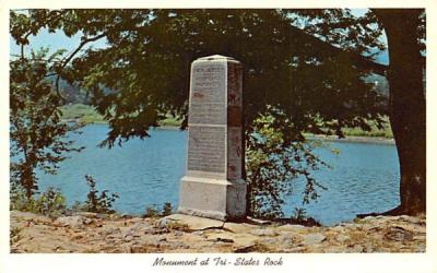 Monument at Tri States Rock Port Jervis, New York Postcard