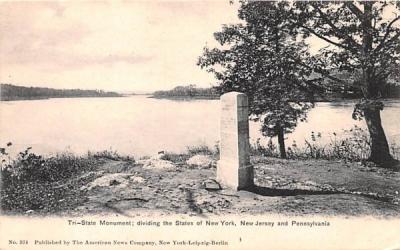 Tri States Monument Port Jervis, New York Postcard