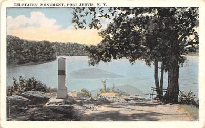 Tri States Monument Port Jervis, New York Postcard