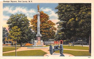 Orange Square Port Jervis, New York Postcard