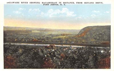 Delaware River Port Jervis, New York Postcard