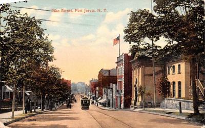 Pike Street Port Jervis, New York Postcard