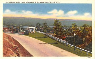 Park Avenue Port Jervis, New York Postcard