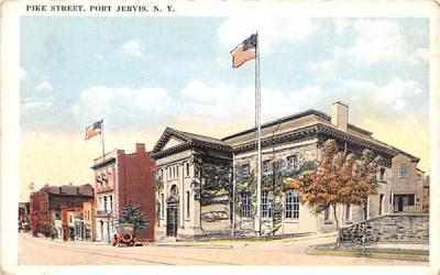 Pike Street Port Jervis, New York Postcard