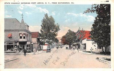 State Highway Entering Port Jervis, New York Postcard