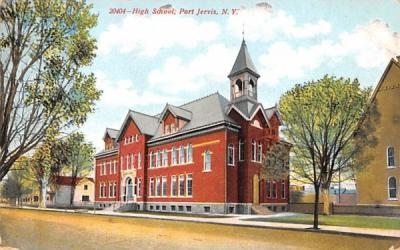 High School Port Jervis, New York Postcard