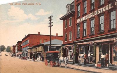 Pike Street Port Jervis, New York Postcard