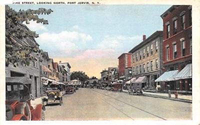 Pike Street Port Jervis, New York Postcard