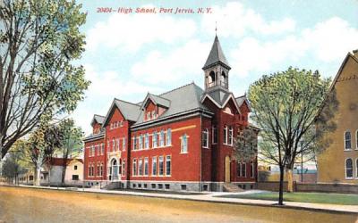 High School Port Jervis, New York Postcard