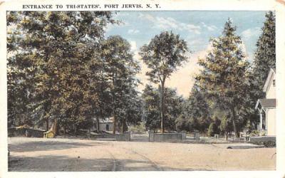 Entrance to Tri States Port Jervis, New York Postcard