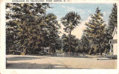 Entrance to Tri States Port Jervis, New York Postcard