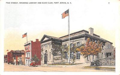 Pike Street Port Jervis, New York Postcard