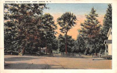 Entrance to Tri States Port Jervis, New York Postcard