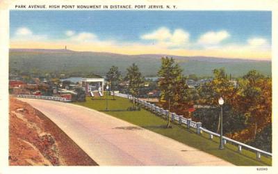 Park Avenue Port Jervis, New York Postcard