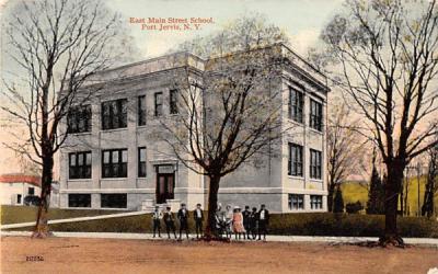 East Main Street School Port Jervis, New York Postcard