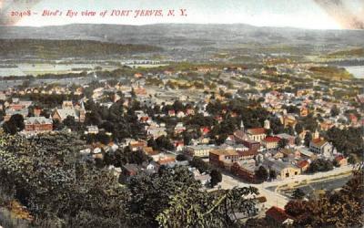 Birds Eye View Port Jervis, New York Postcard