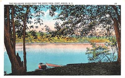 Delaware River Port Jervis, New York Postcard