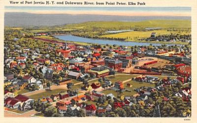 Delaware River Port Jervis, New York Postcard