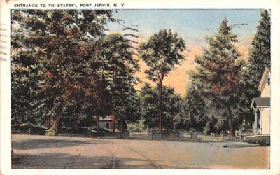 Entrance to Tri States Port Jervis, New York Postcard