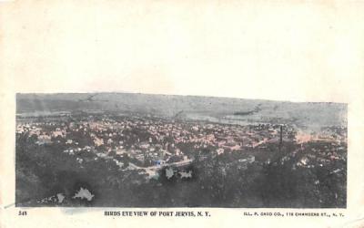 Birds Eye View Port Jervis, New York Postcard