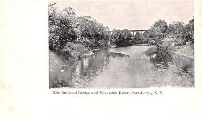 Erie Railroad Bridge Port Jervis, New York Postcard