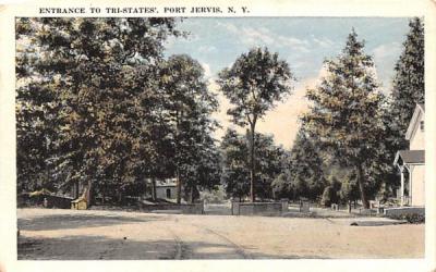 Entrance to Tri States Port Jervis, New York Postcard