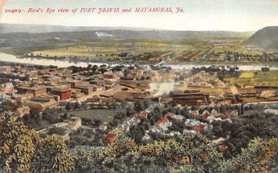 Birds Eye View Port Jervis, New York Postcard