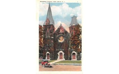 Reformed Church Port Jervis, New York Postcard