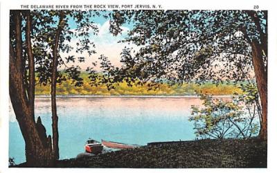 Delaware River from the Rock View Port Jervis, New York Postcard