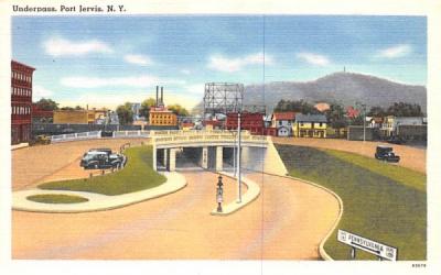 Underpass Port Jervis, New York Postcard