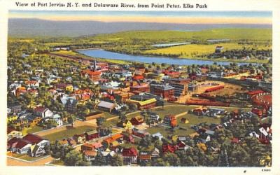 Delaware River Port Jervis, New York Postcard