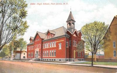 High School Port Jervis, New York Postcard