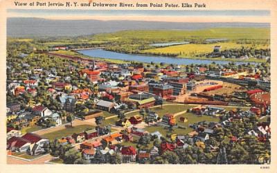 Delaware River Port Jervis, New York Postcard