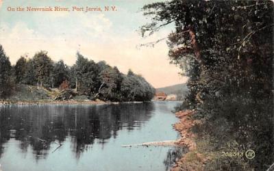 Neversink River Port Jervis, New York Postcard