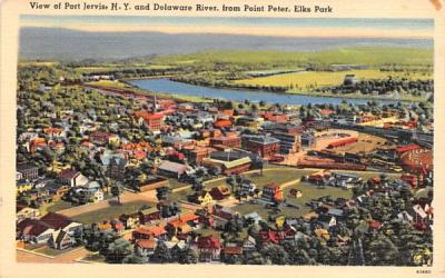 Delaware River Port Jervis, New York Postcard