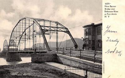 New Barrett Bridge Port Jervis, New York Postcard