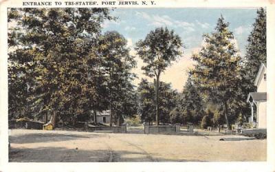 Entrance to Tri States Port Jervis, New York Postcard