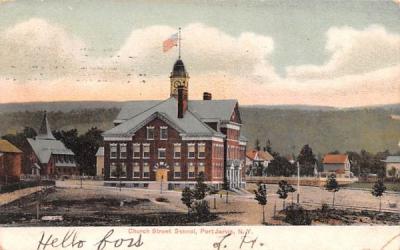 Church Street School Port Jervis, New York Postcard